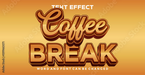 Coffee break editable text effect