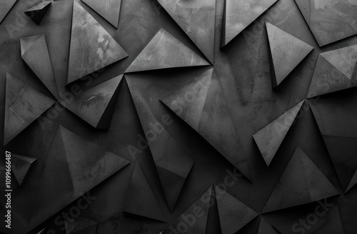 Wallpaper Mural Abstract Dark Grey Triangular Geometric Pattern Torontodigital.ca