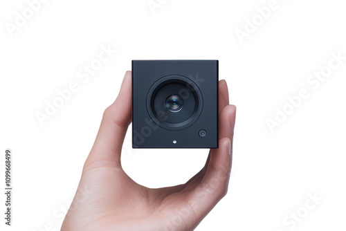 Wallpaper Mural A hand holding a small projector on a white background. PNG transparent. Torontodigital.ca