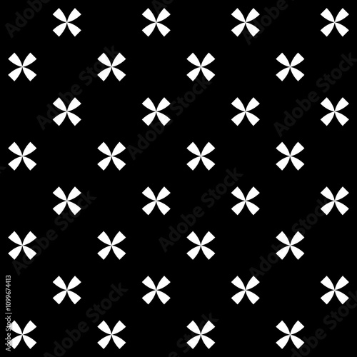 Obraz na płótnie Seamless pattern with geometric motifs in black and white w salonie