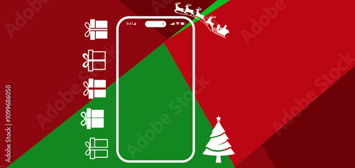 Christmas background flat-s...