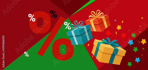 Christmas gifts. red-green ...