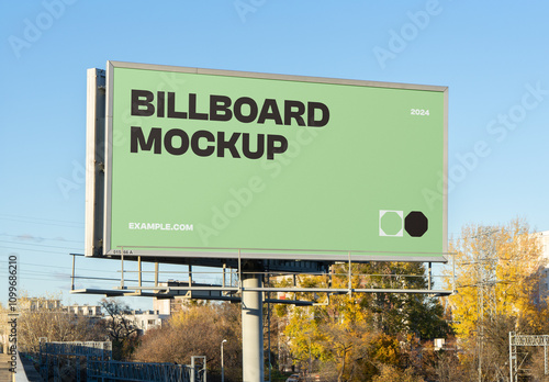 Wide City Billboard Mockup