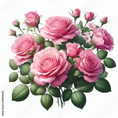 pink rose isolated