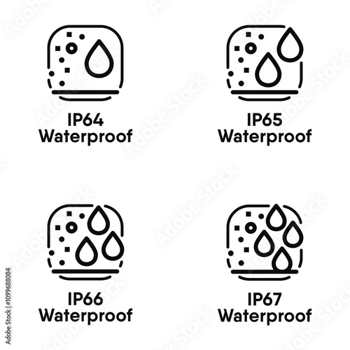 IP65 Waterproof vector information signs