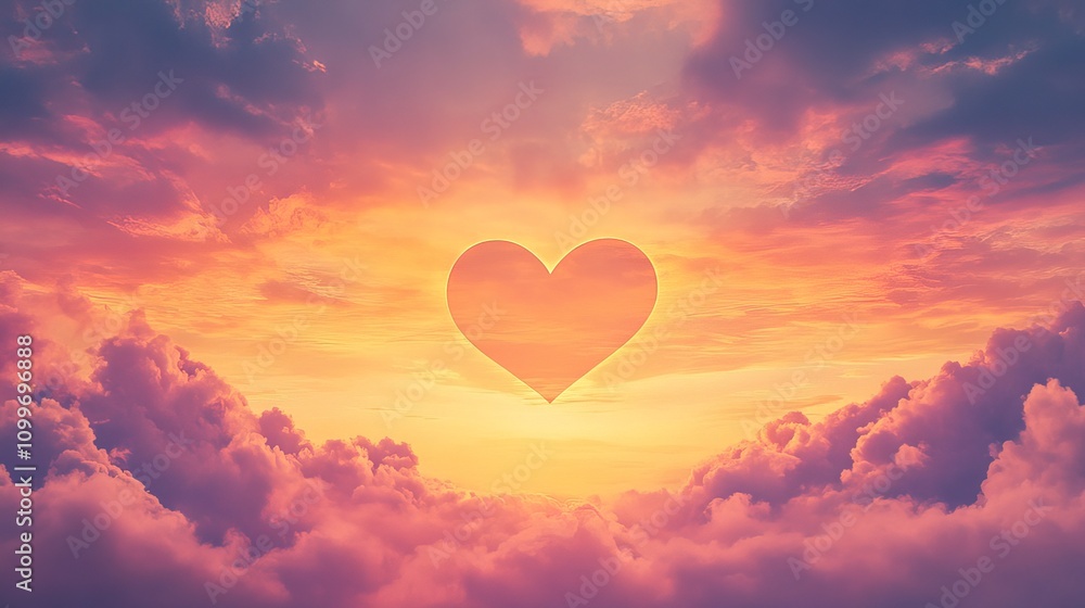 Fototapeta premium heart shaped cloud