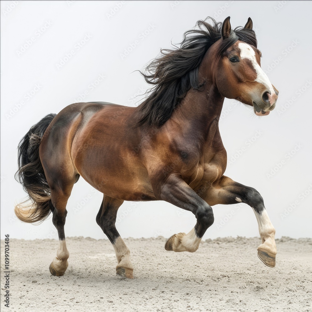 Obraz premium Andalusian horse kicking out horse