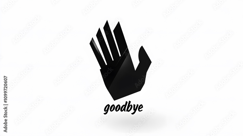 Fototapeta premium Creative Representation of a Hand Gesture Signifying Goodbye