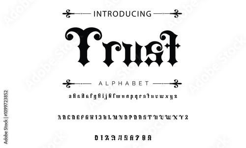 Busied Vintage tattoo font. Font for the tattoo studio logos, alcohol branding, and many others in retro style.