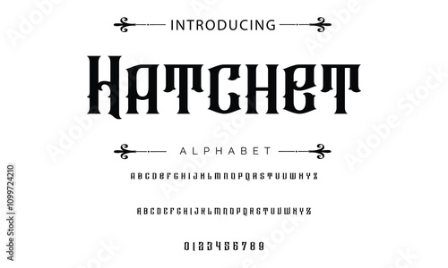 Busied Vintage tattoo font. Font for the tattoo studio logos, alcohol branding, and many others in retro style.