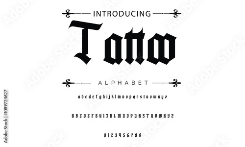 Busied Vintage tattoo font. Font for the tattoo studio logos, alcohol branding, and many others in retro style.