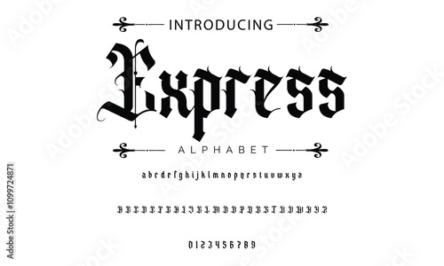 Busied Vintage tattoo font. Font for the tattoo studio logos, alcohol branding, and many others in retro style.