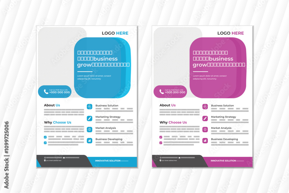 Obraz premium Creative Corporate & Business Flyer Brochure Template Design,modern template and perfect for creative professional business.