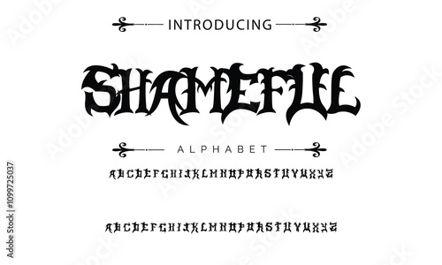 Busied Vintage tattoo font. Font for the tattoo studio logos, alcohol branding, and many others in retro style.