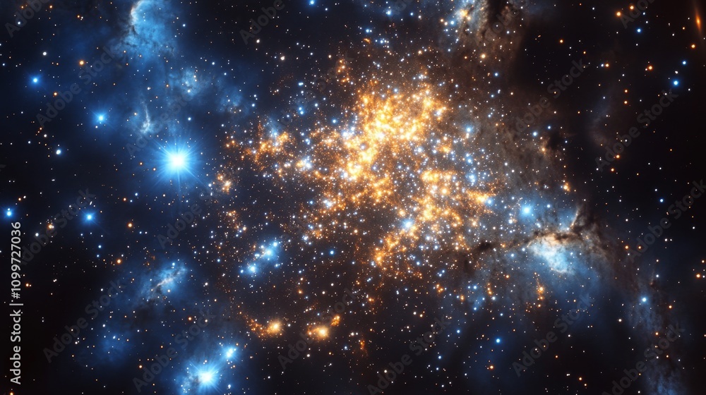Fototapeta premium Stunning Starry Nebula in the Vastness of Space