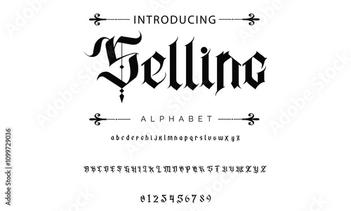 Busied Vintage tattoo font. Font for the tattoo studio logos, alcohol branding, and many others in retro style.