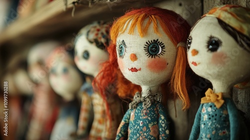 Handmade rag doll toys available for purchase as unique souvenirs photo