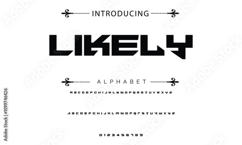 Modern techno font, futuristic line type of english alphabet letters and numbers. Minimal tech typeface vector typography. Future technology digital abc characters font, modern double line symbols