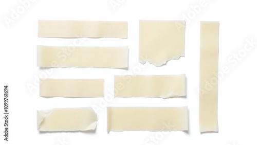 Wallpaper Mural Masking tape pieces arranged on plain white background Torontodigital.ca