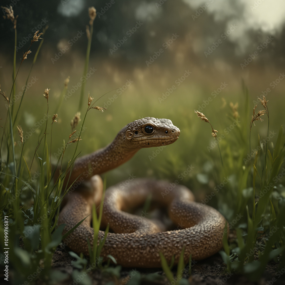 Fototapeta premium snake in the grass