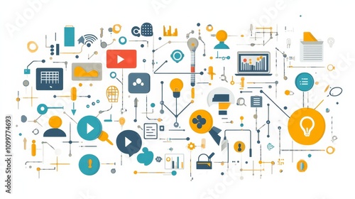 Wallpaper Mural Abstract Technology Network  Innovation  Ideas  Digital Connections Torontodigital.ca