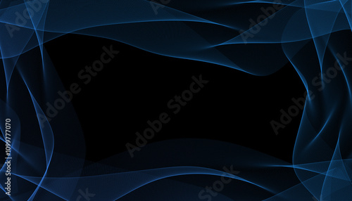 abstract light bluegradient motion line on black background photo