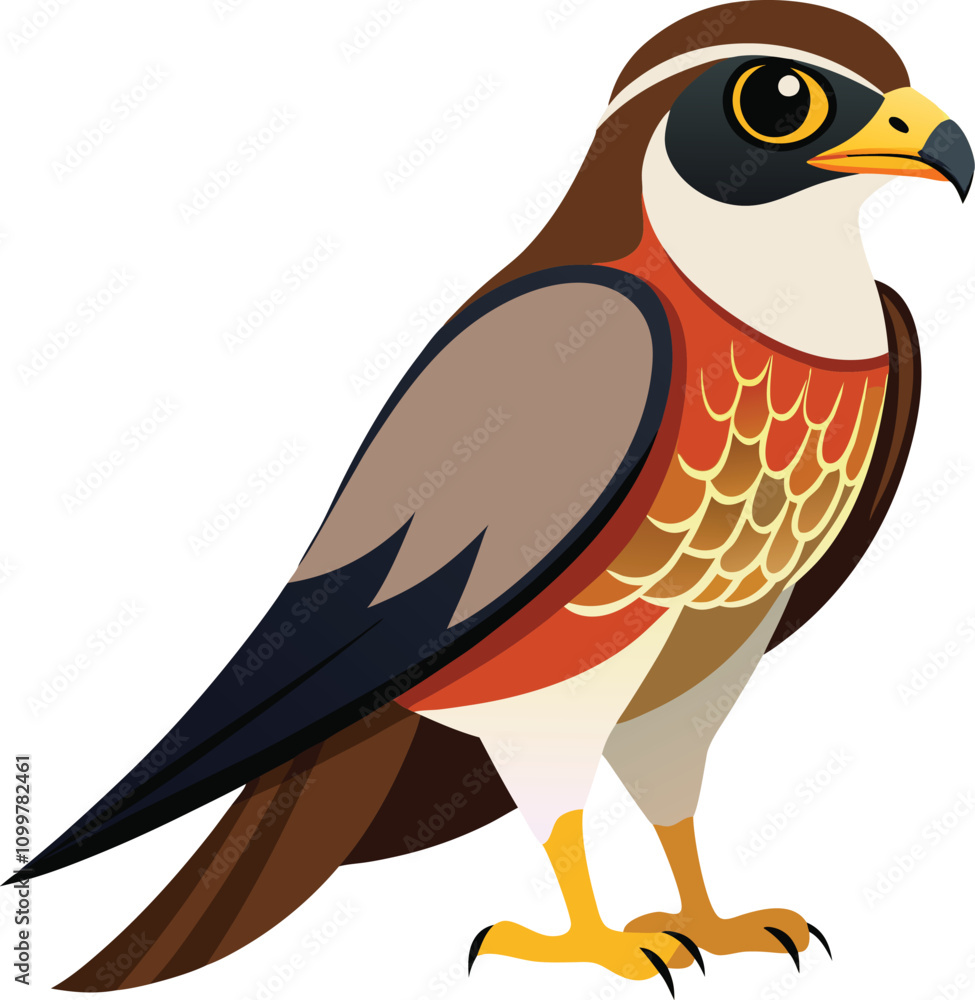 Fototapeta premium eagle cartoon isolated on white