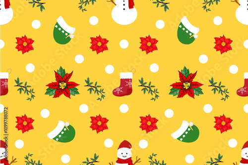 Wallpaper in a cute style Christmas Tree Theme. Seamless Christmas pattern.
Merry Christmas vintage ethnic seamless pattern and beautiful patterns, is used for carpets, curtains, tiles, blankets