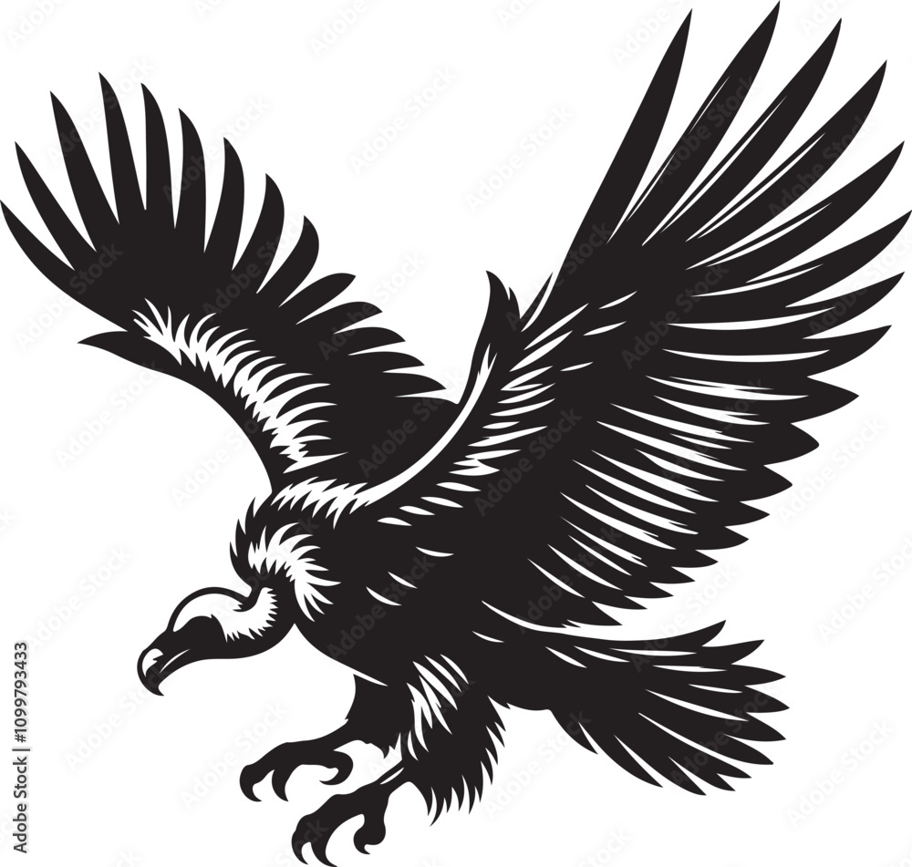 Obraz premium eagle tattoo vector