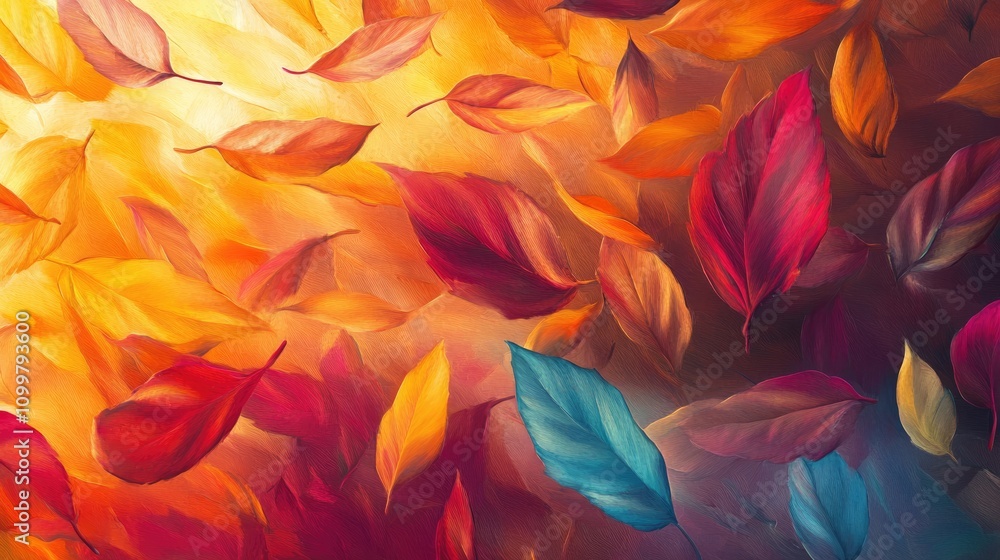 custom made wallpaper toronto digitalColorful autumn leaves sway in the warm sunlight inspiring feelings of joy and serenity as they drift effortlessly perfect for seasonal artwork and autumn promotions