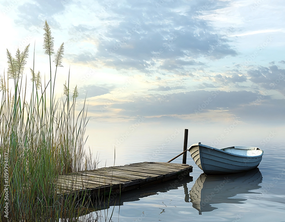Fototapeta premium Serene Lake Morning