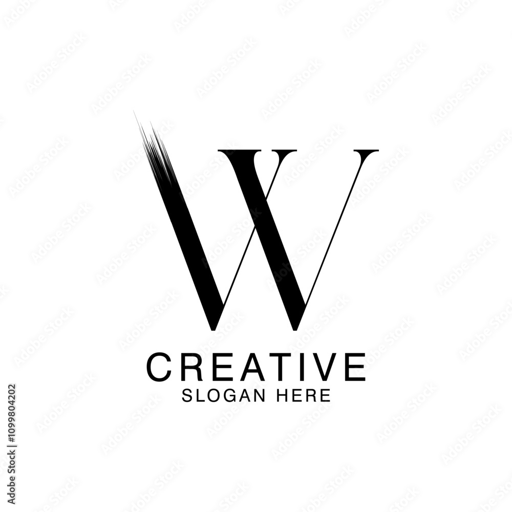 Unique Modern Creative elegant letter W logo Abstract template Design. Premium Monogram Vector