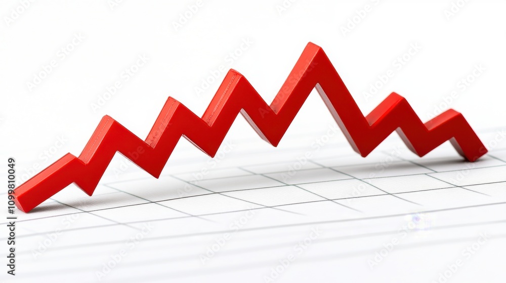 Obraz premium Stock Market Downturn with Declining Charts