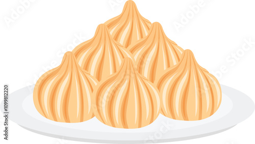 Indian Sweets Modak Vector Illustration Stock Image