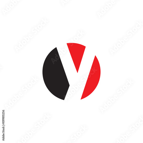 A modern, minimalist logo featuring the letter "Y" within a circular shape.