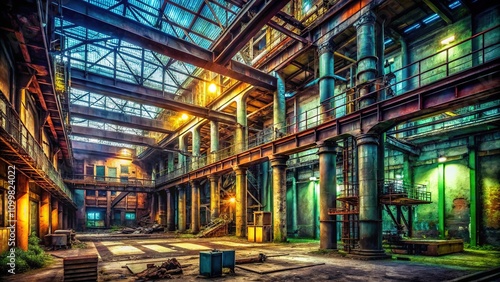 Wallpaper Mural Abandoned Industrial Metal Construction Tilt-Shift Torontodigital.ca