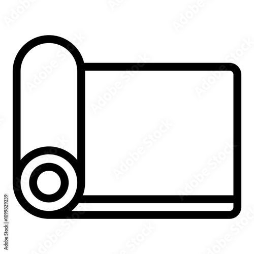 Sleeping mat icon. Vector line icon
