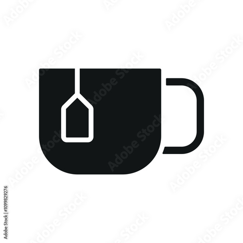 Tea mug icon features a warm and inviting design, perfect for representing cozy tea shops, morning rituals, or relaxing beverages