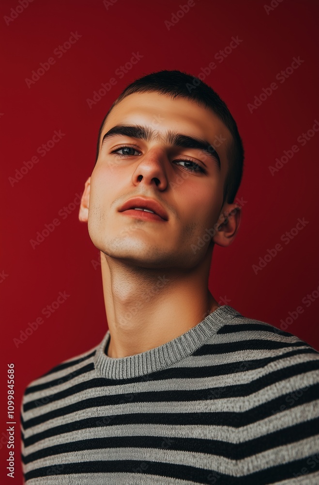 Obraz premium A man with a shaved head