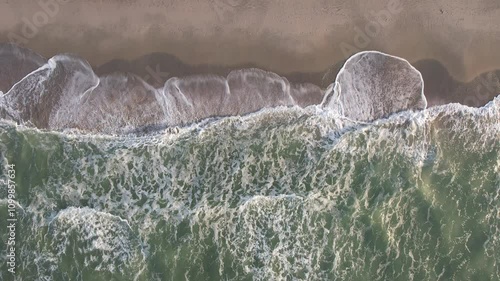 waves flowing on the beach