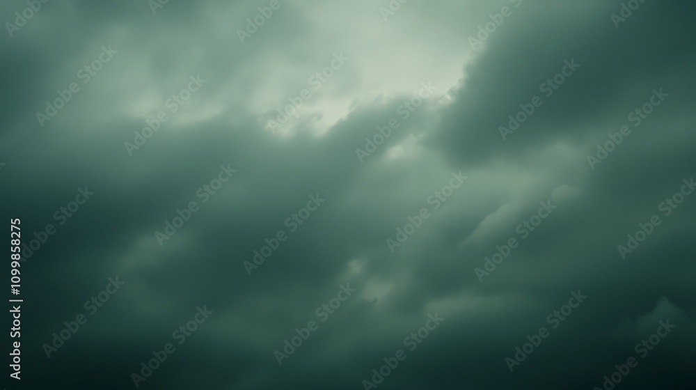 Fototapeta premium Dark, moody cloudscape, ominous stormy sky.