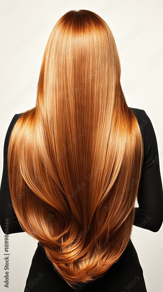 Naklejka premium Gorgeous Long Red Hair: A Guide to Healthy and Shiny Locks