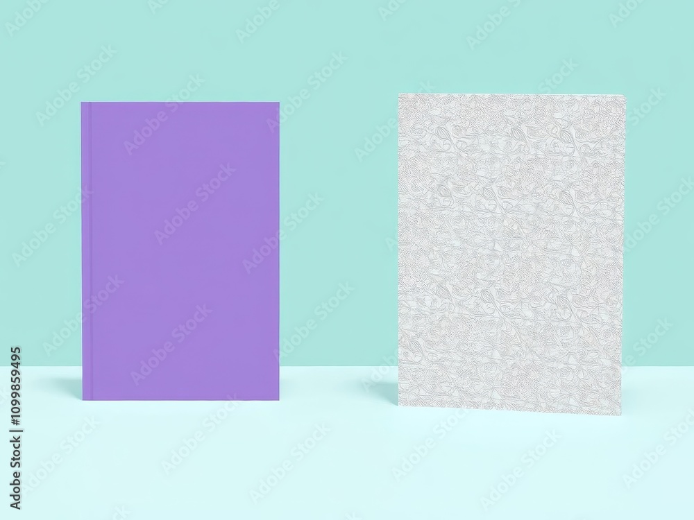 Fototapeta premium Book mockup featuring a textured hard cover design with a realistic appearance, perfect for showcasing your book cover designs, template, realistic, print
