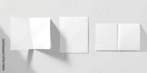 Wallpaper Mural Folder die cut mock up template vector with realistic shadow for showcasing designs and artwork, presentation, paper, advertising Torontodigital.ca