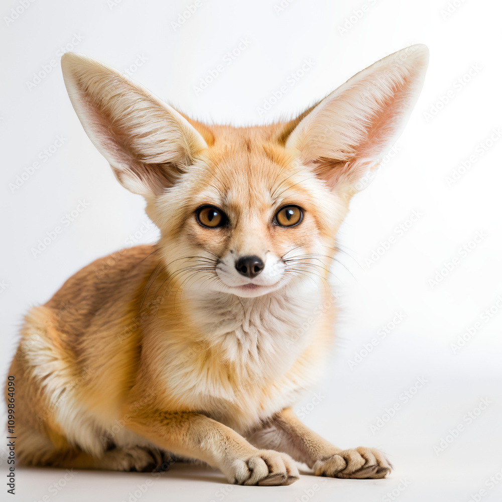Obraz premium fennec fox on white background
