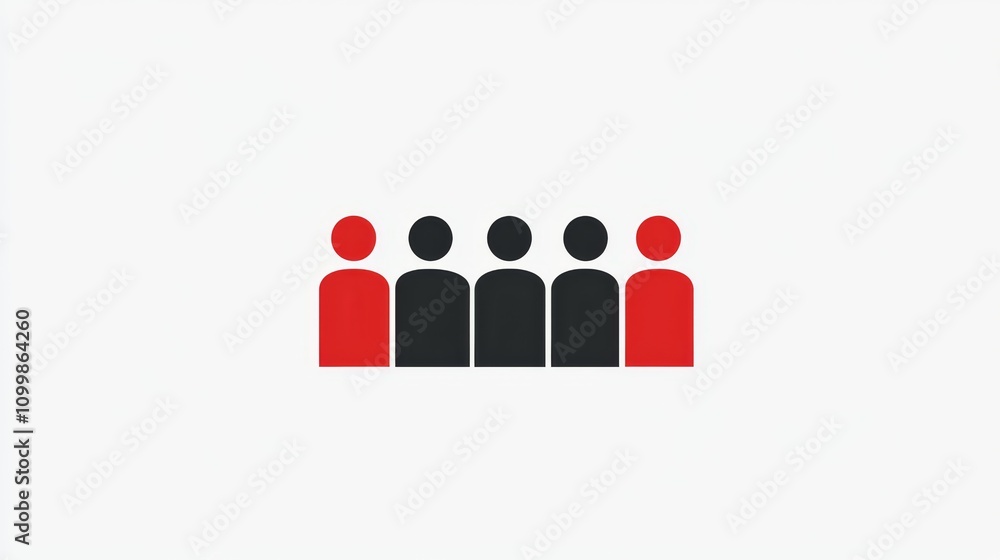 Fototapeta premium Team Group People Icons Leadership Collaboration Unity