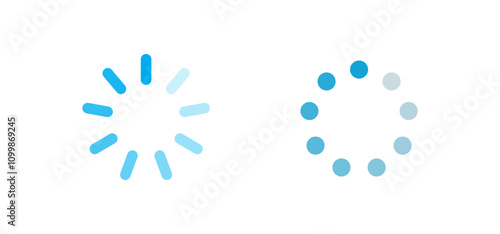 Circle loader. Wait load spinning circle preloader website template interface buffering waiting gif upload download, uploading indicator vector icon