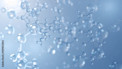 Wallpaper Mural trospium chloride molecular structure 3d, anticholinergic, structural chemical formula view from a microscope Torontodigital.ca