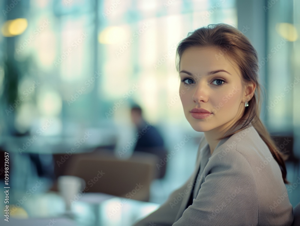 Fototapeta premium Portrait of a Businesswoman in an Office Setting