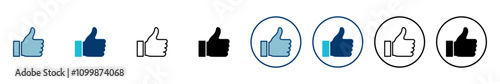 like icon vector isolated on white background. Thumbs up icon. social media icon
